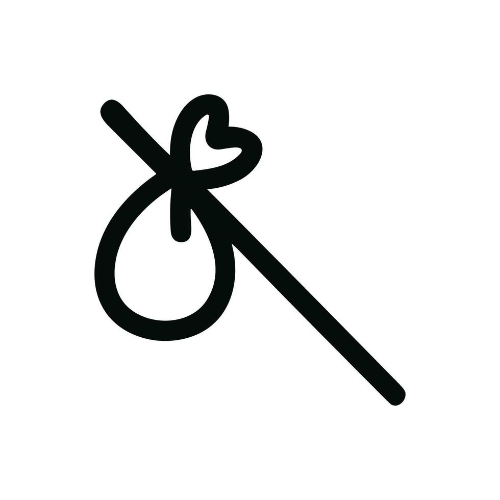 Simple Line Art Baggage On A Stick Icon Travel Symbol vector