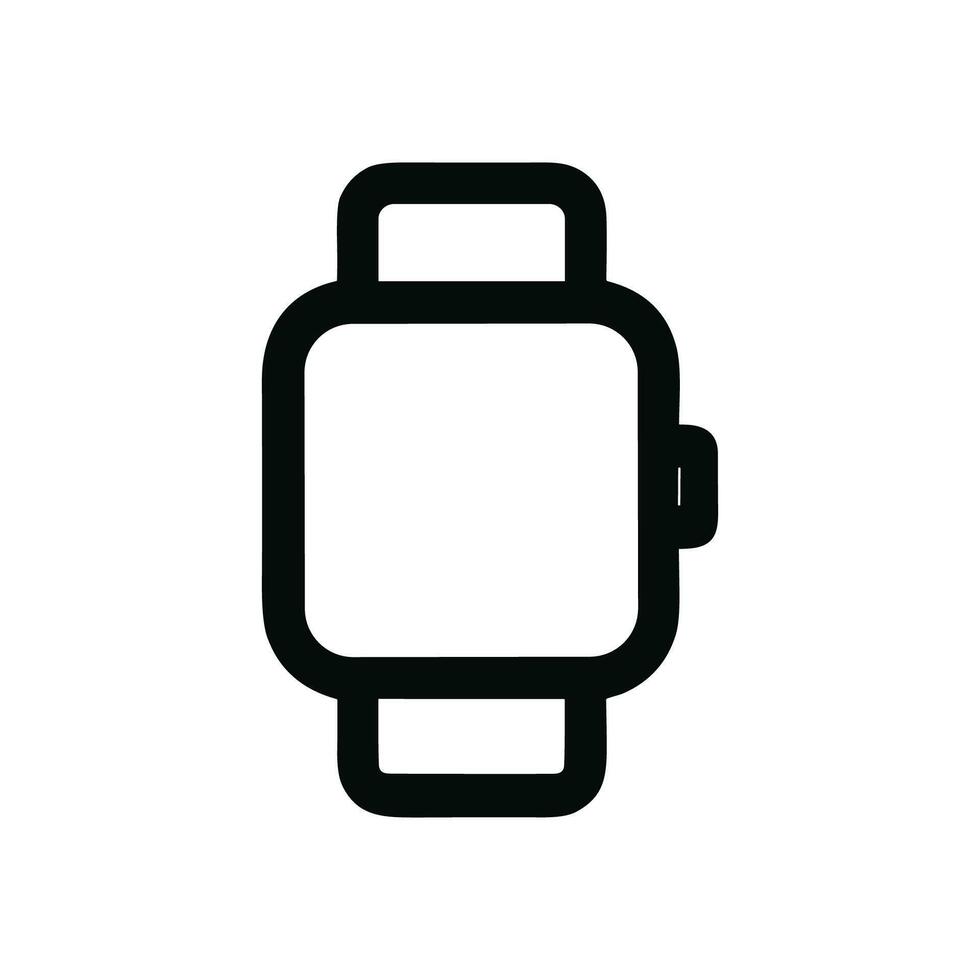 Outline Simple Smartwatch Minimalist Style Design Icon Symbol Illustration vector
