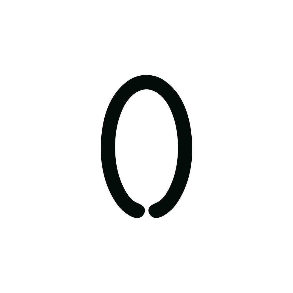 Minimalist Line Style Oval Shape Element Geometric Figure Simple Graphic vector