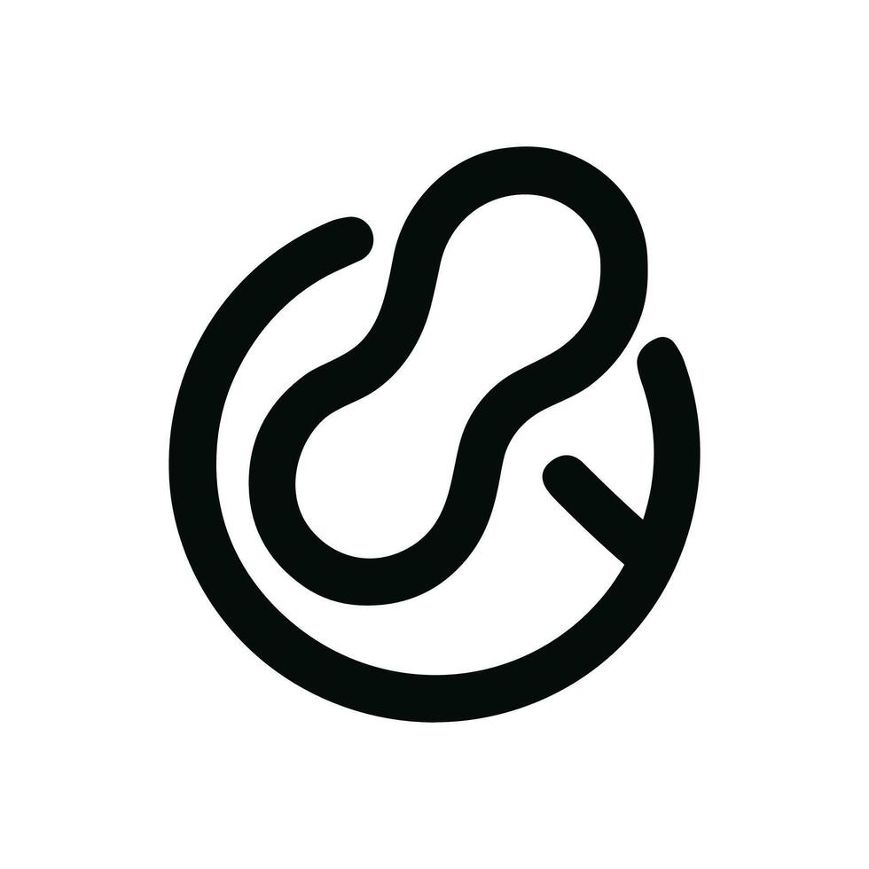 Simple Line Style Abstract Shape Symbol Icon for Brand Logo vector