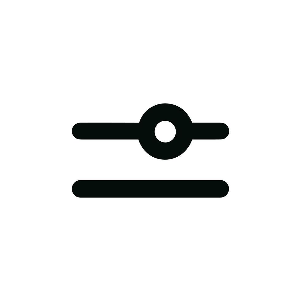 Minimalist Line Style Adjustment Setting Application Icon with Editable Control vector