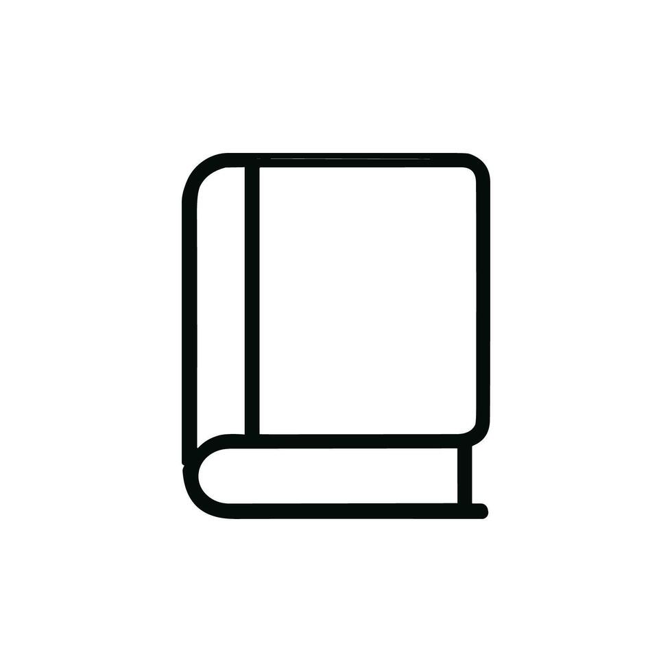 Simple Outline Open Book Shape Icon Graphic Symbol Illustration vector