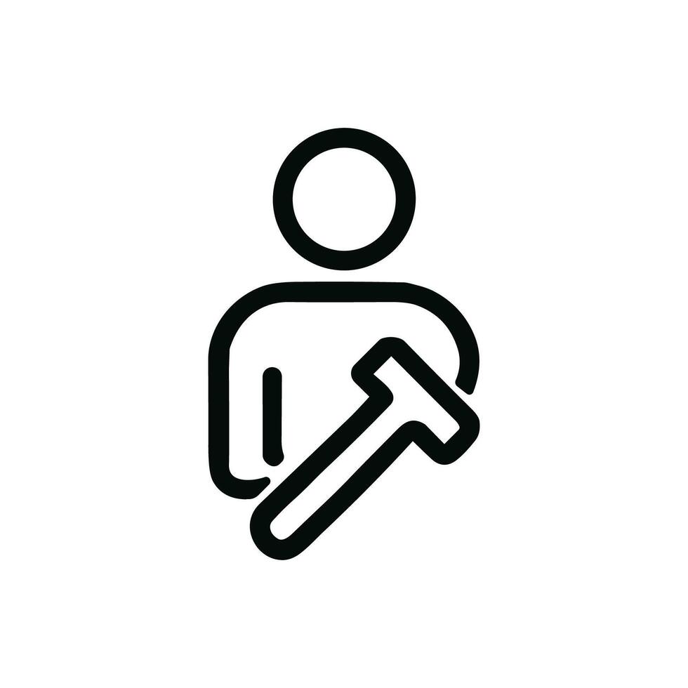 Outline Simple User Deactivate Remove Profile Silhouette Shape Icon vector