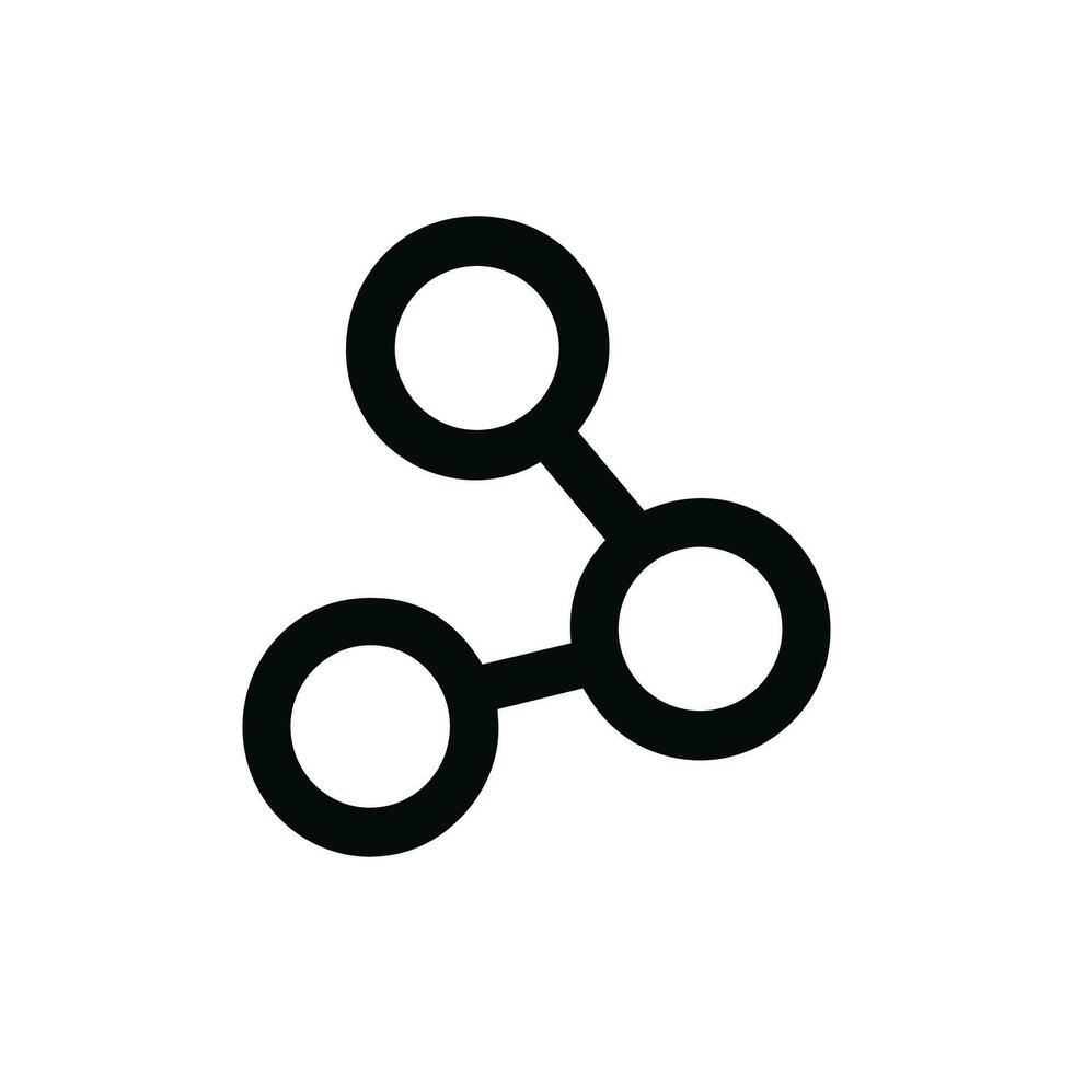 Simple Line Art Share Symbol Connection Icon Design Element vector