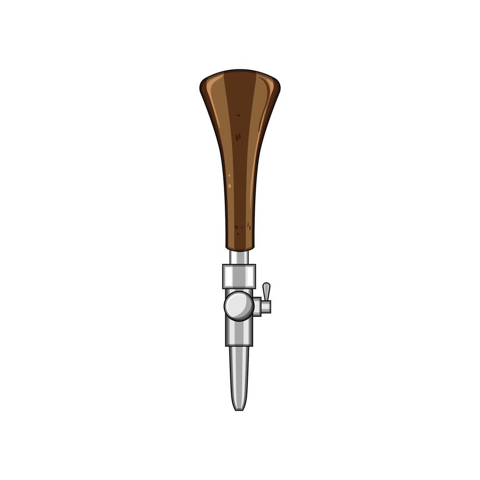 beer stout tap handle cartoon illustration vector