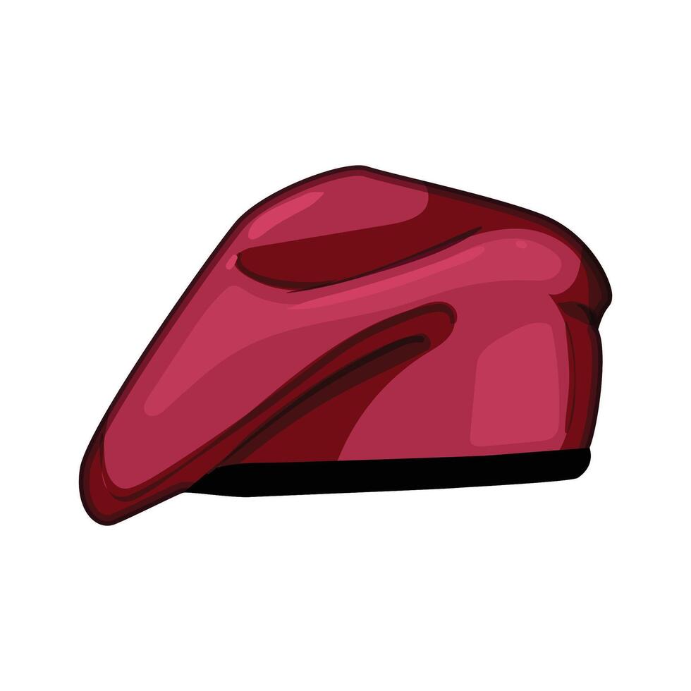 beret headgear hat military cartoon illustration vector