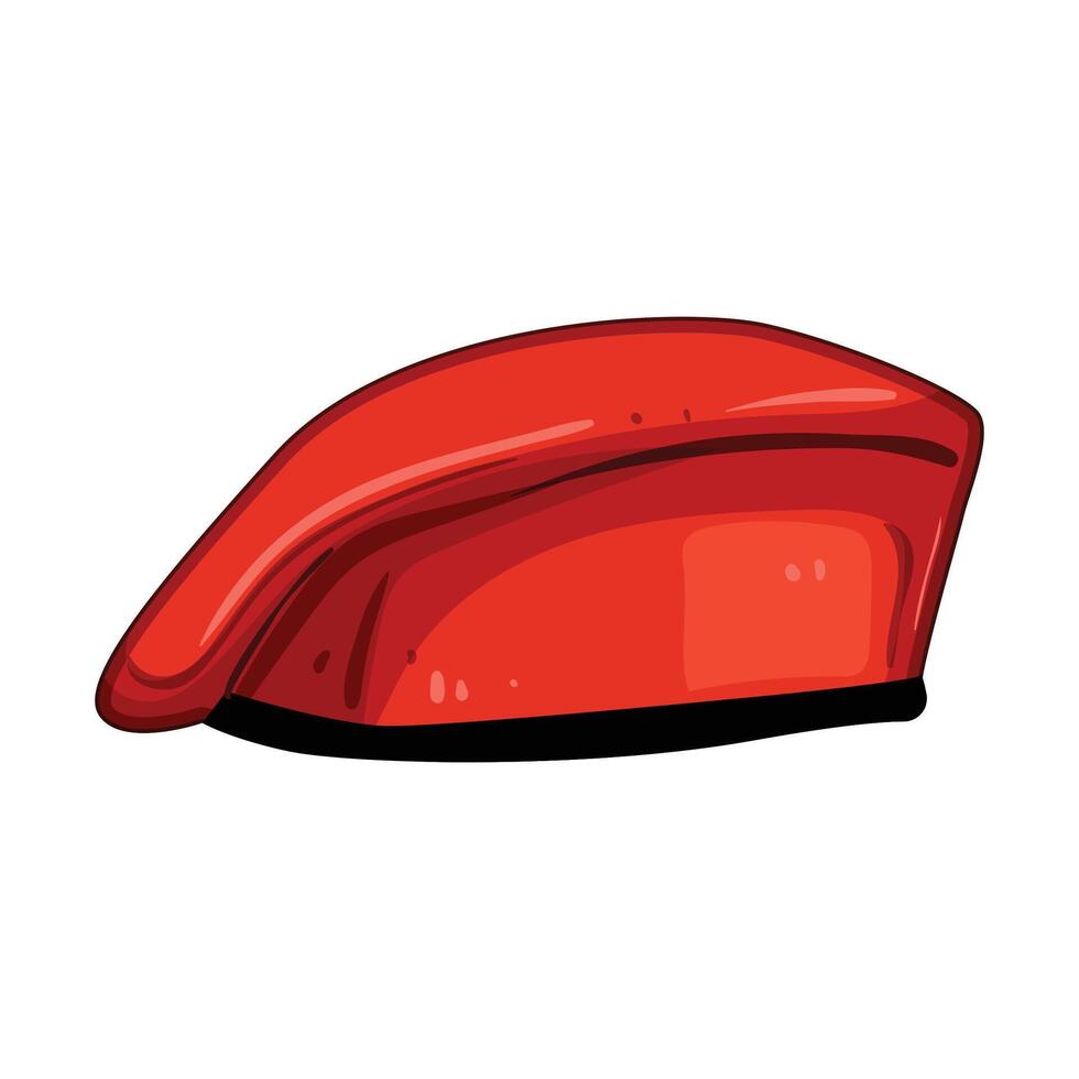 beret army hat military cartoon illustration vector