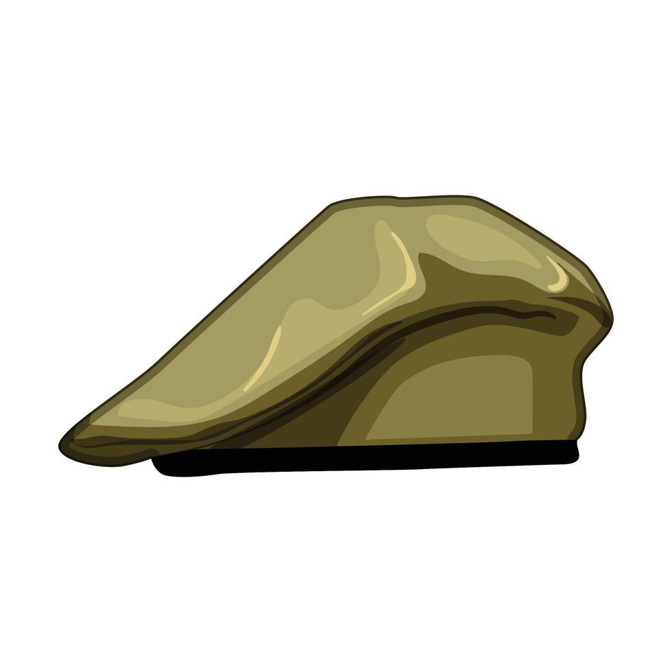 beret soldier hat military cartoon illustration vector