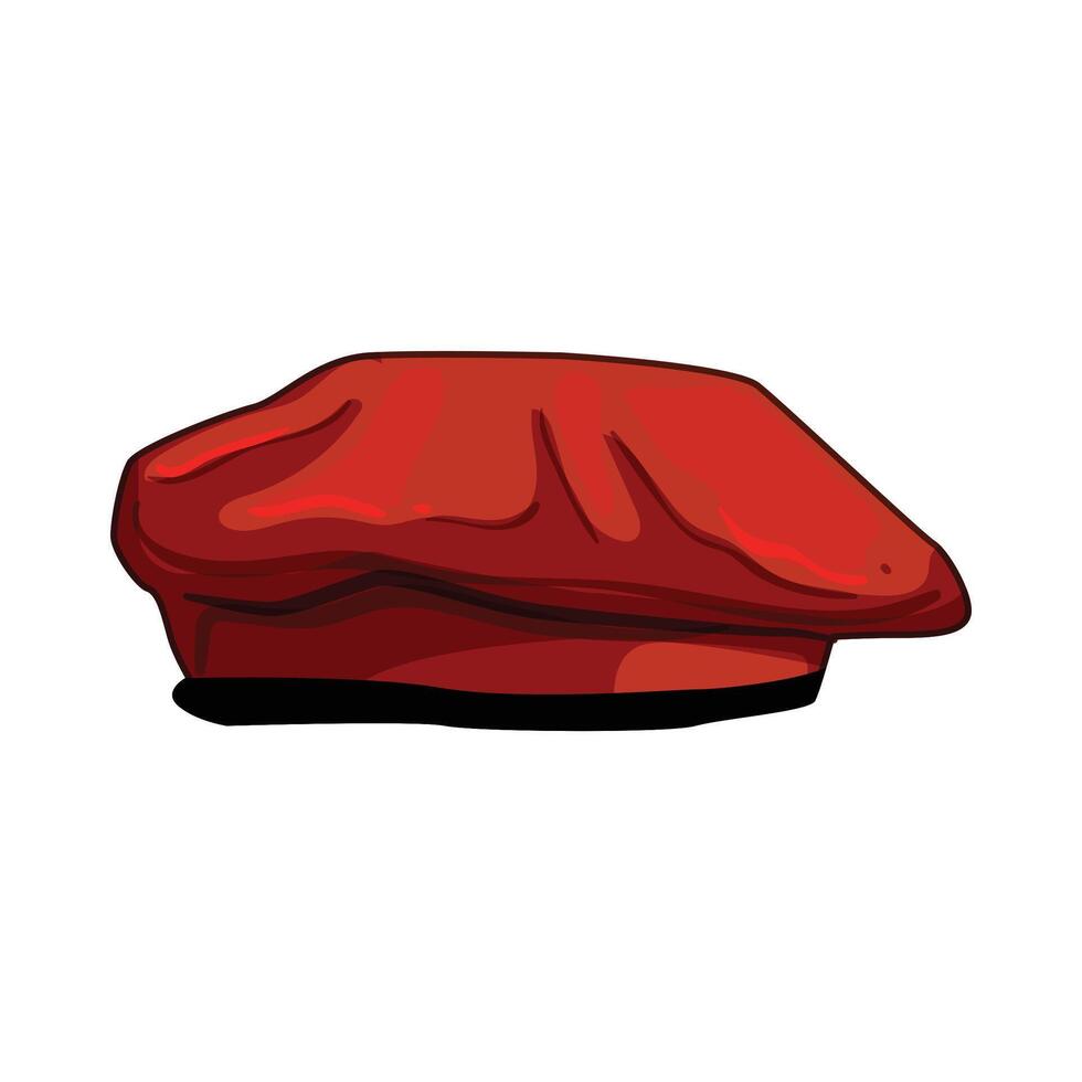 beret wool hat military cartoon illustration vector