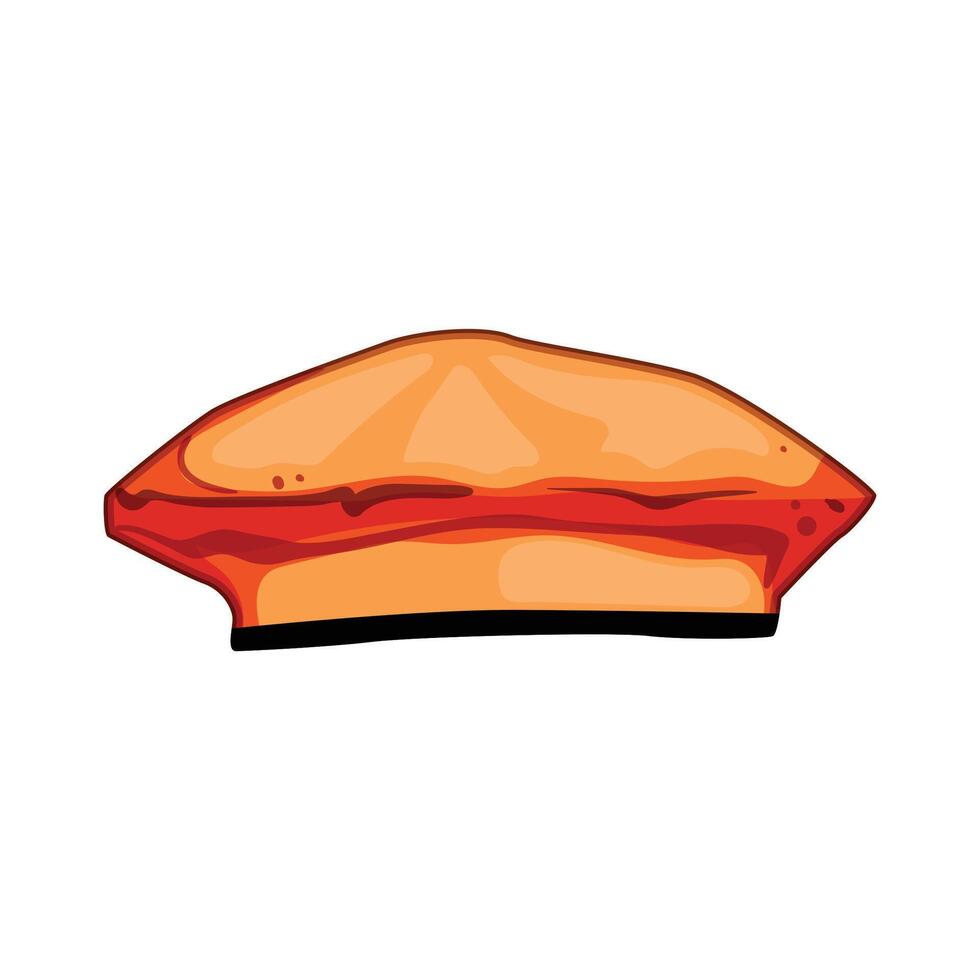 beret insignia hat military cartoon illustration vector