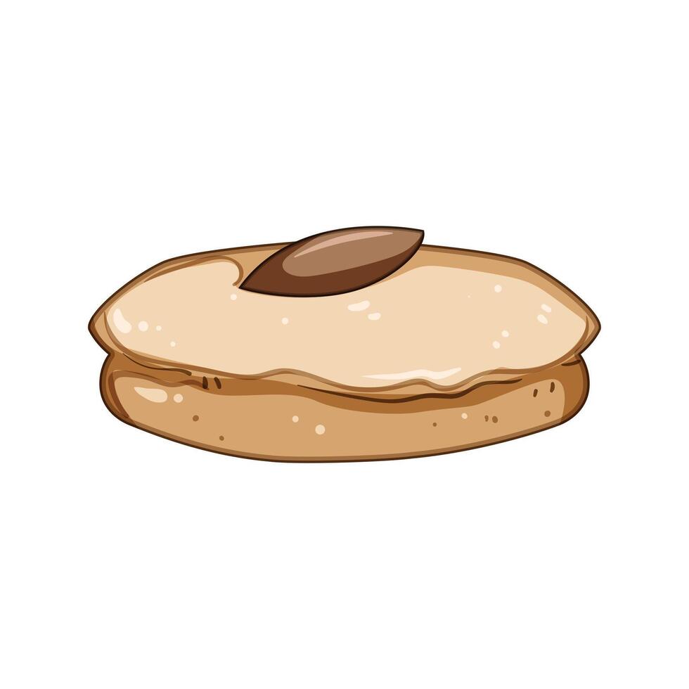 biscuit crunchy cookie cartoon illustration vector