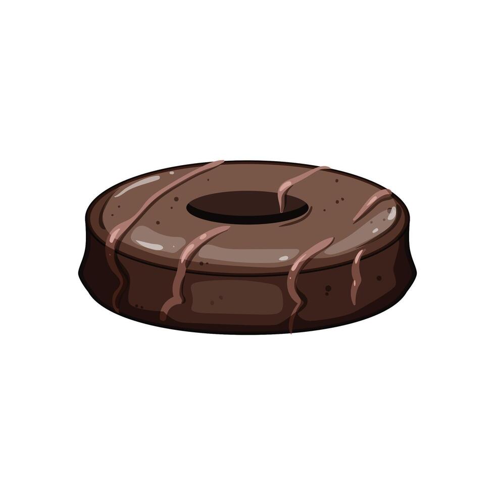 biscuit chocolate cookie cartoon illustration vector
