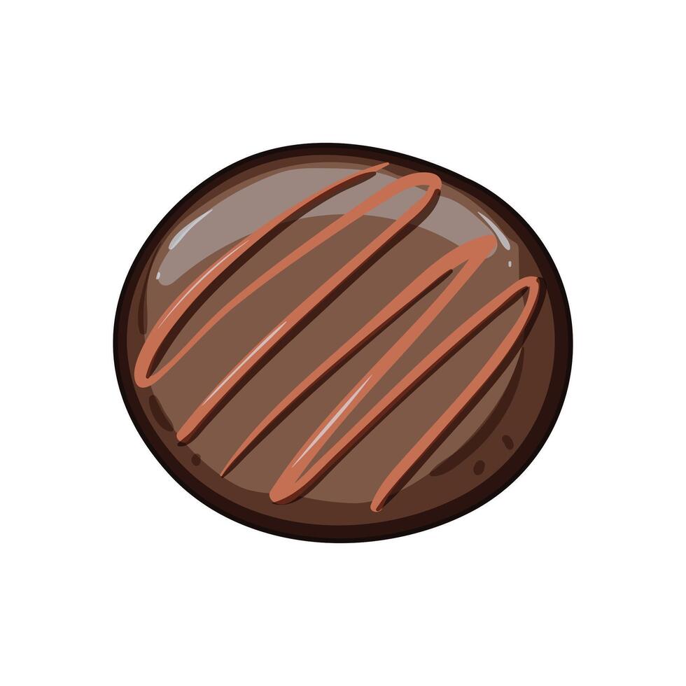 biscuit shortbread cookie cartoon illustration vector