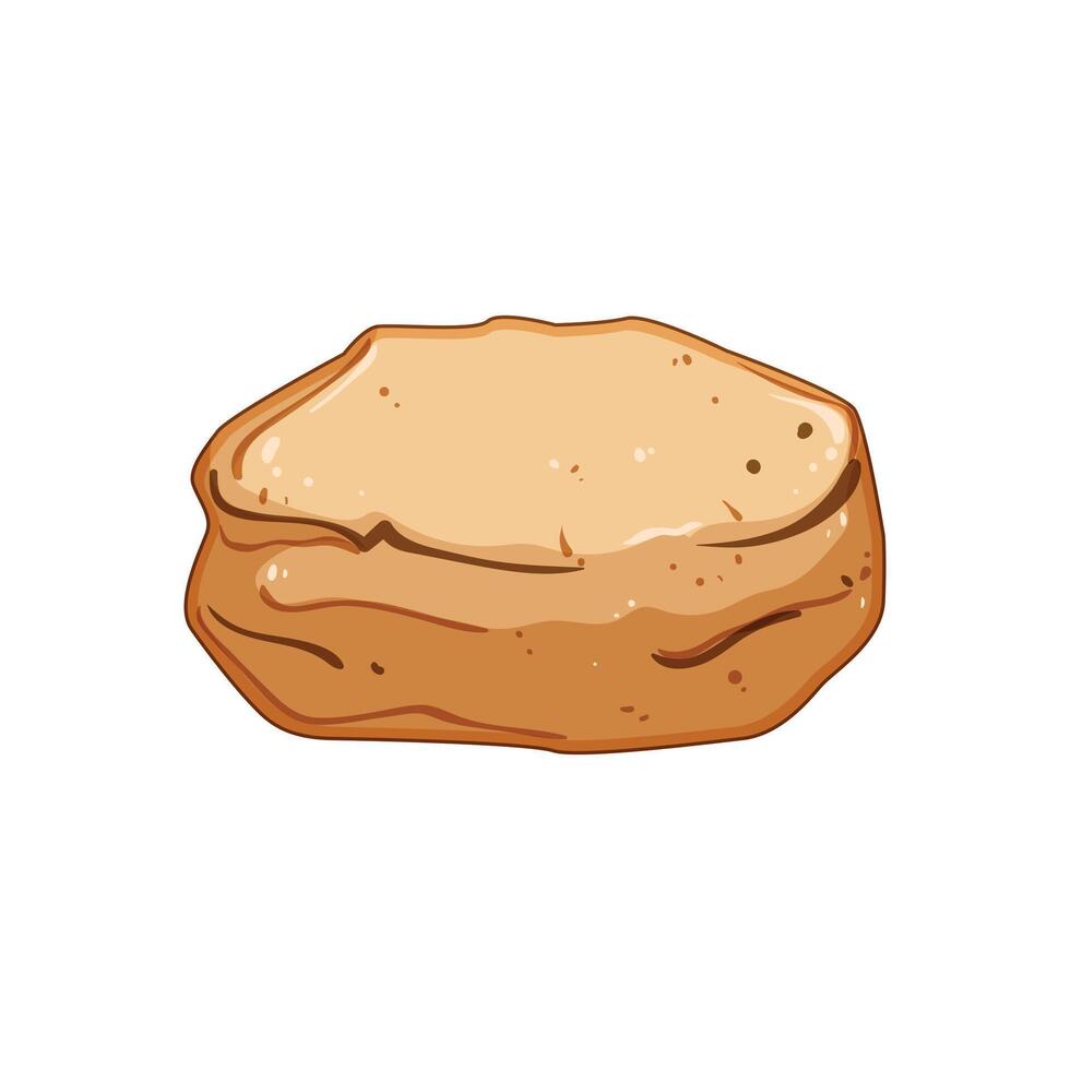 biscuit gingersnap cookie cartoon illustration vector
