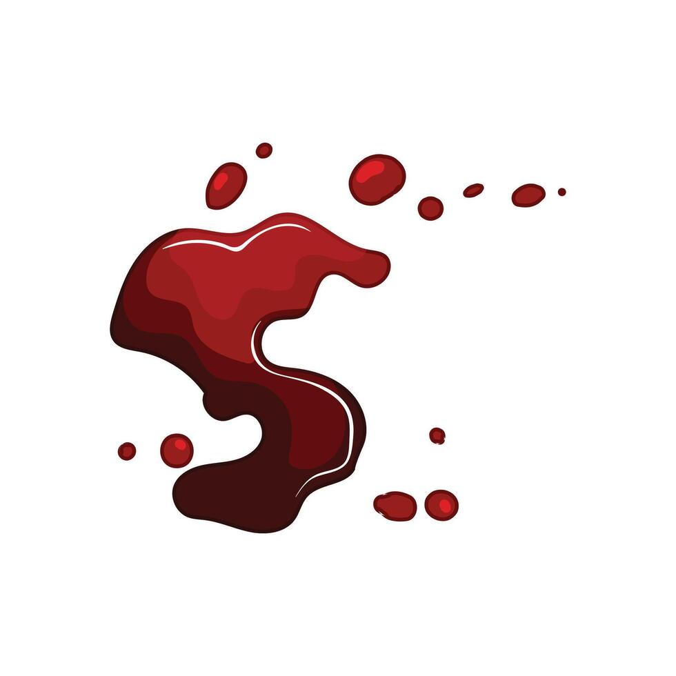 blood spatter stain cartoon element vector