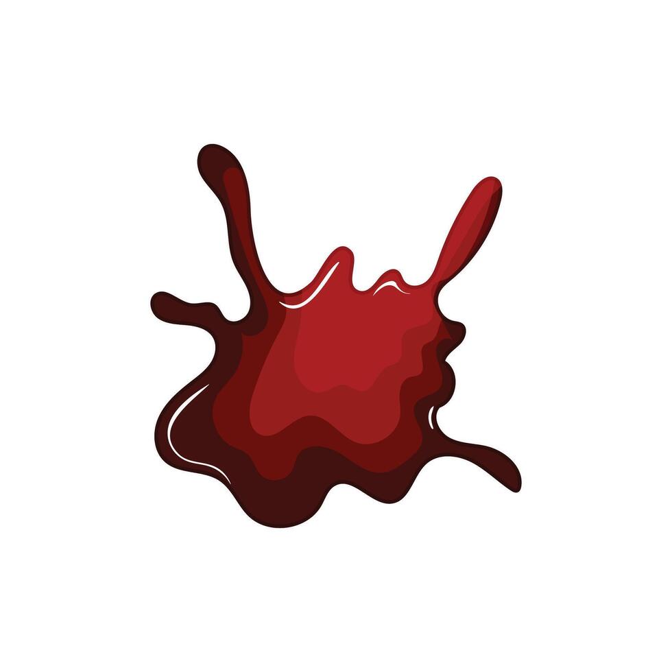 blood transfer stain cartoon item vector