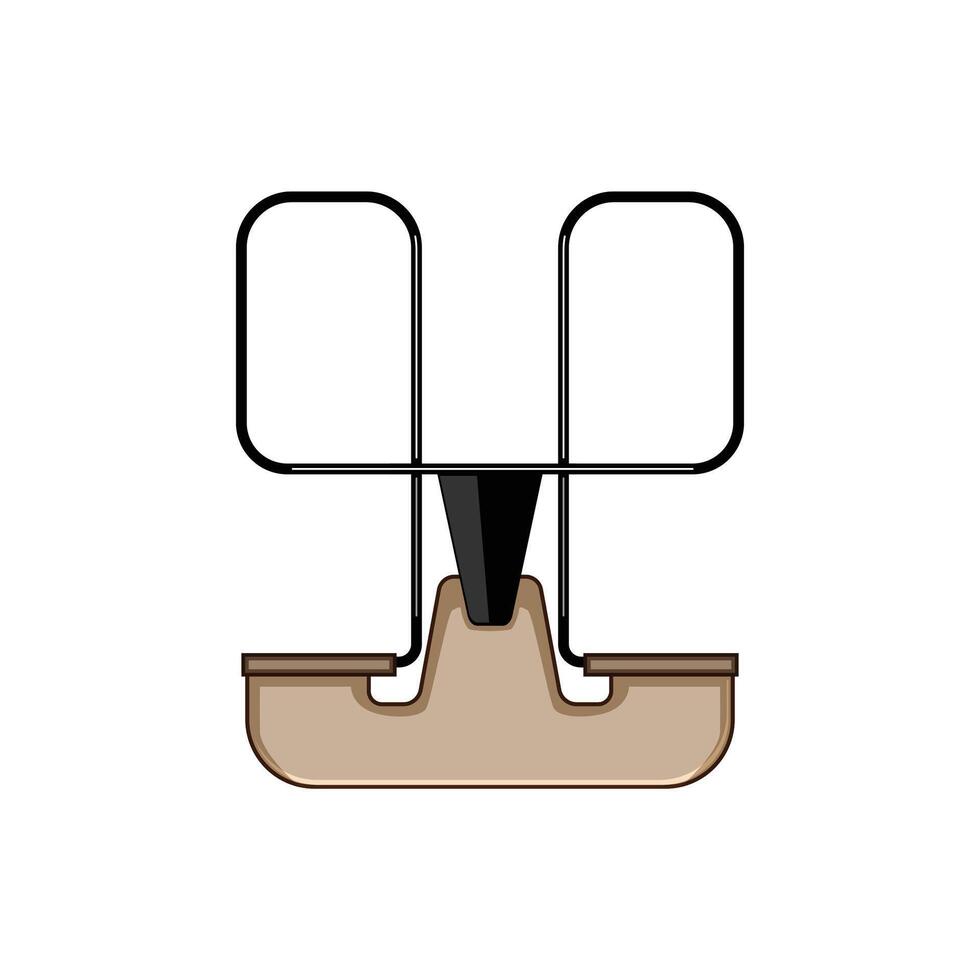 book lightweight reading stand cartoon illustration vector
