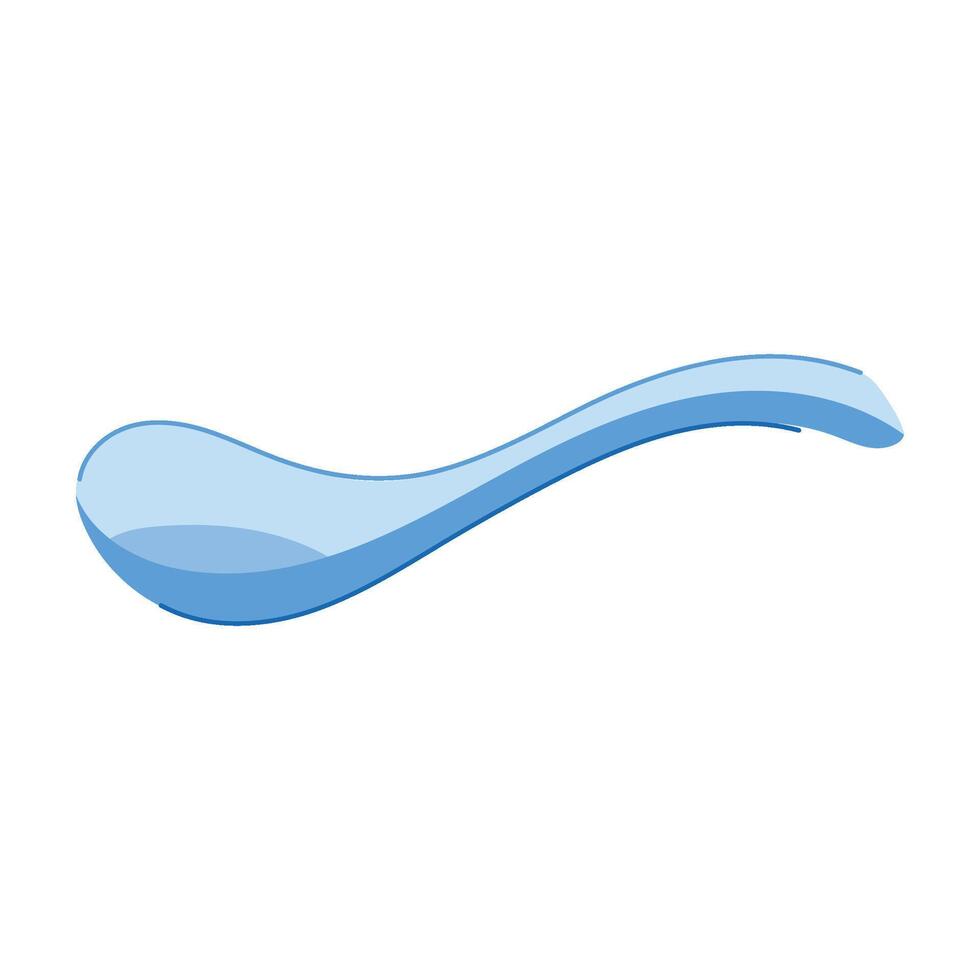 ceramic kitchen soup spoon cartoon illustration vector
