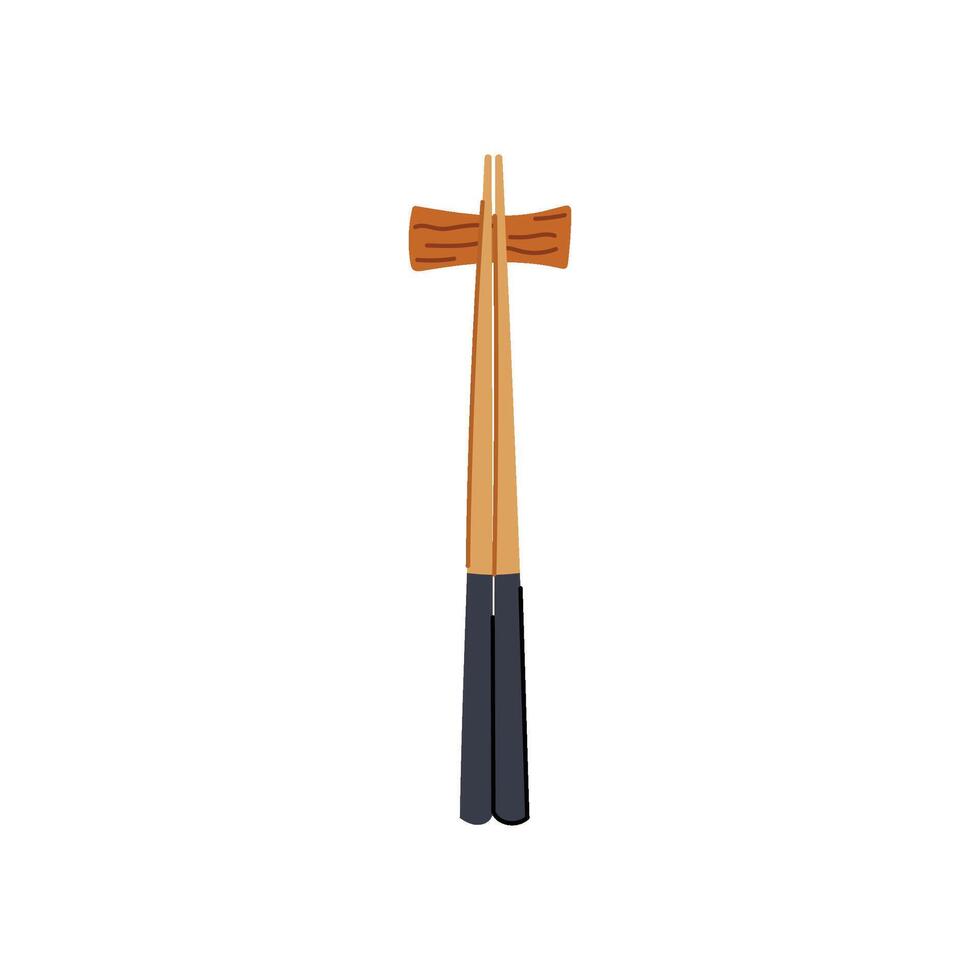 chopstick dining rest cartoon illustration vector