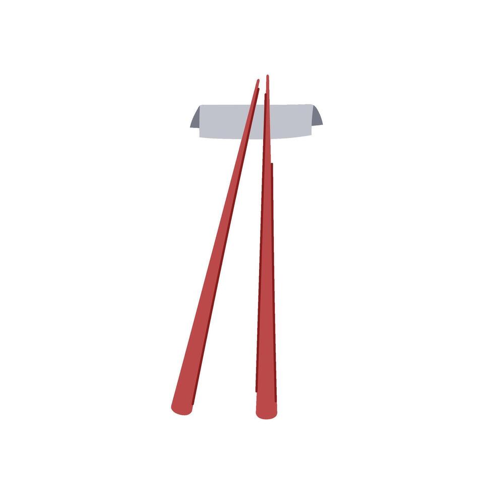 chopstick accessory rest cartoon illustration vector