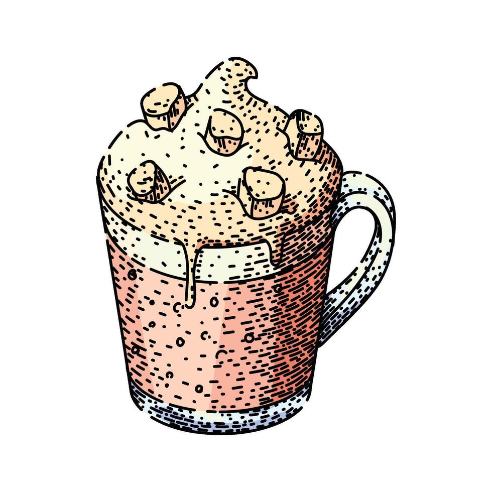 espresso coffee glass sketch hand drawn vector