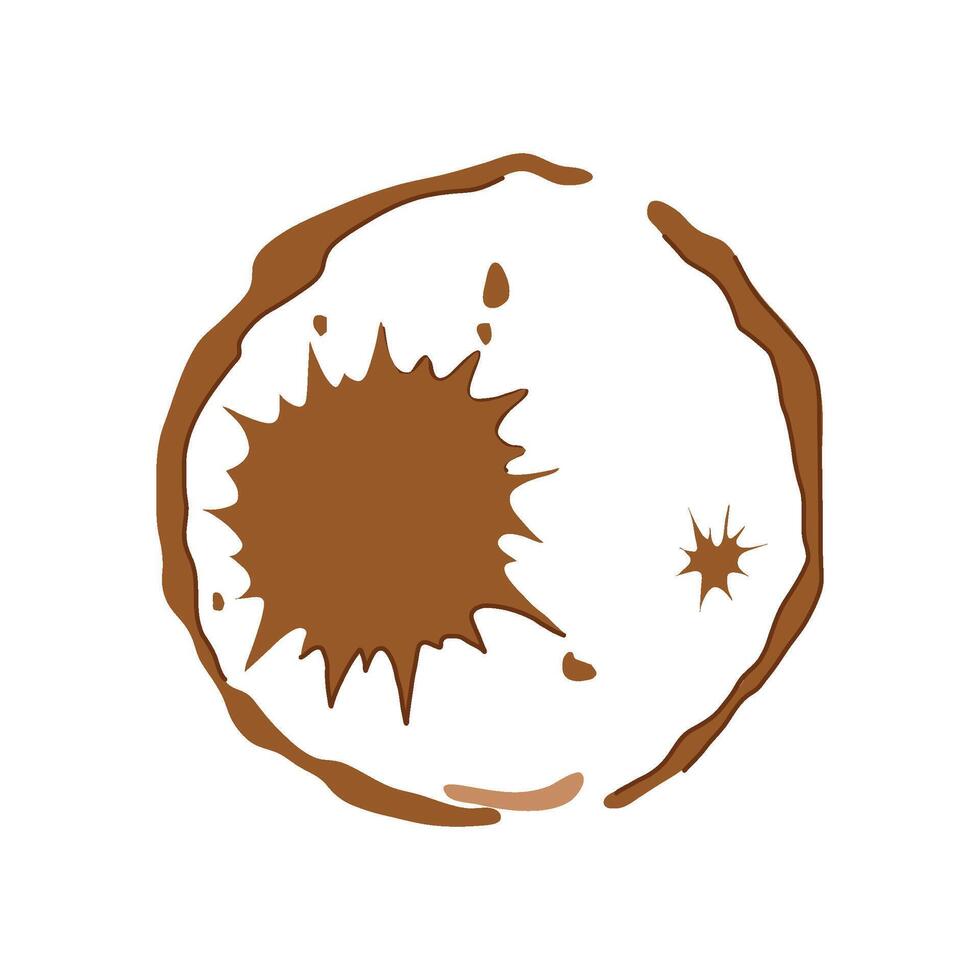coffee fabric stain cartoon item vector