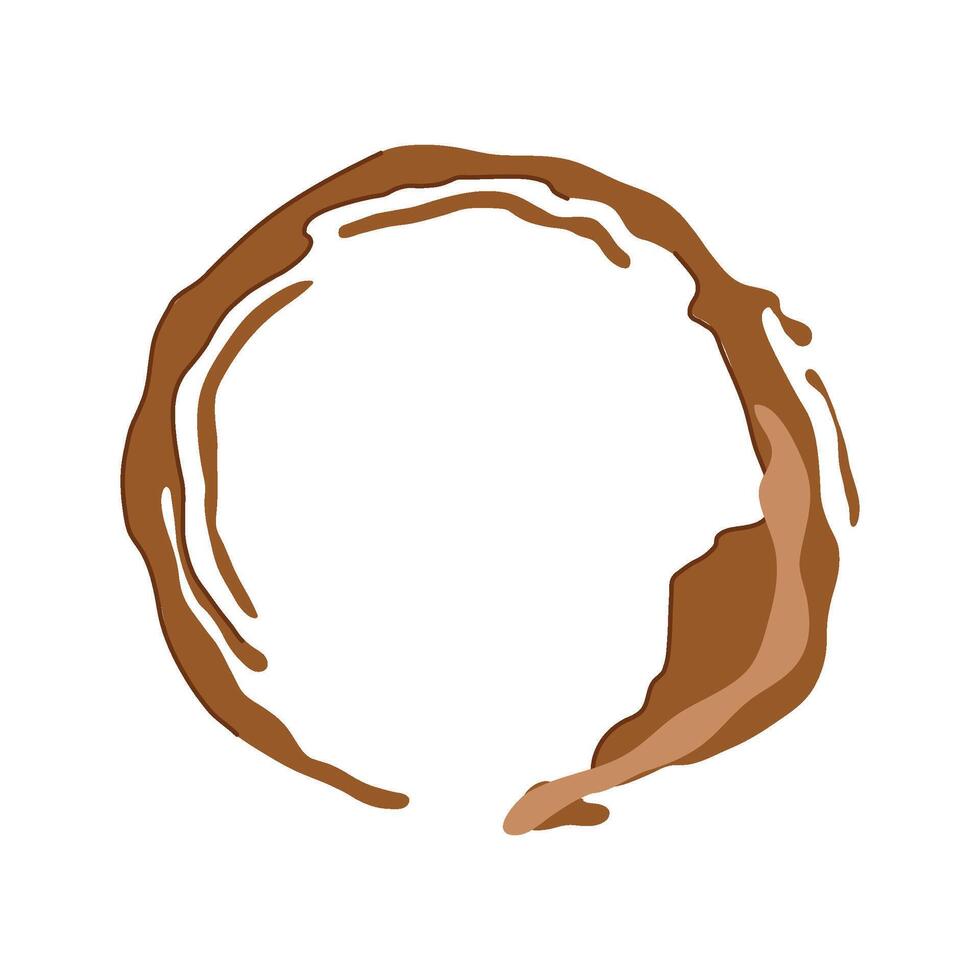 coffee solution stain cartoon item vector