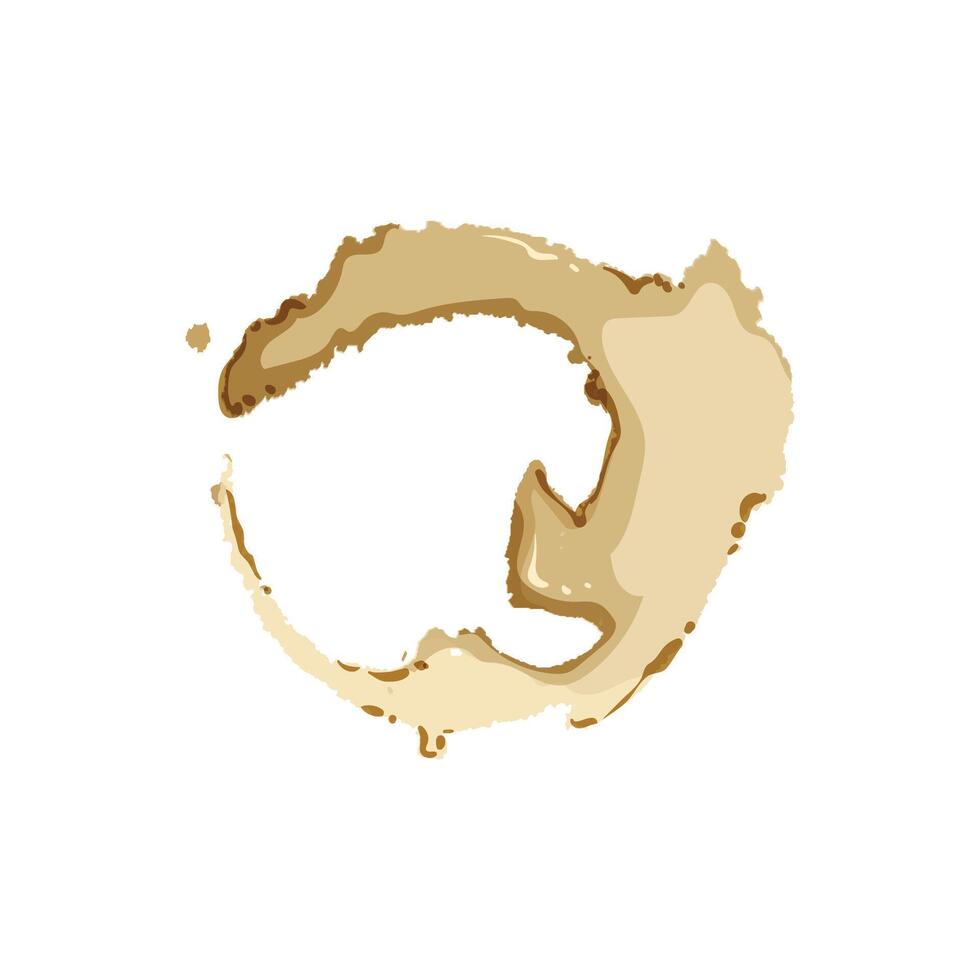 coffee clothes stain cartoon element vector