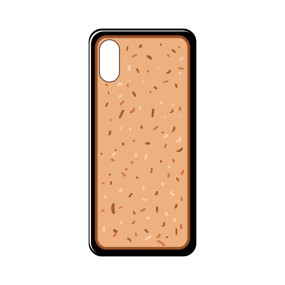 cork durable phone case cartoon item vector