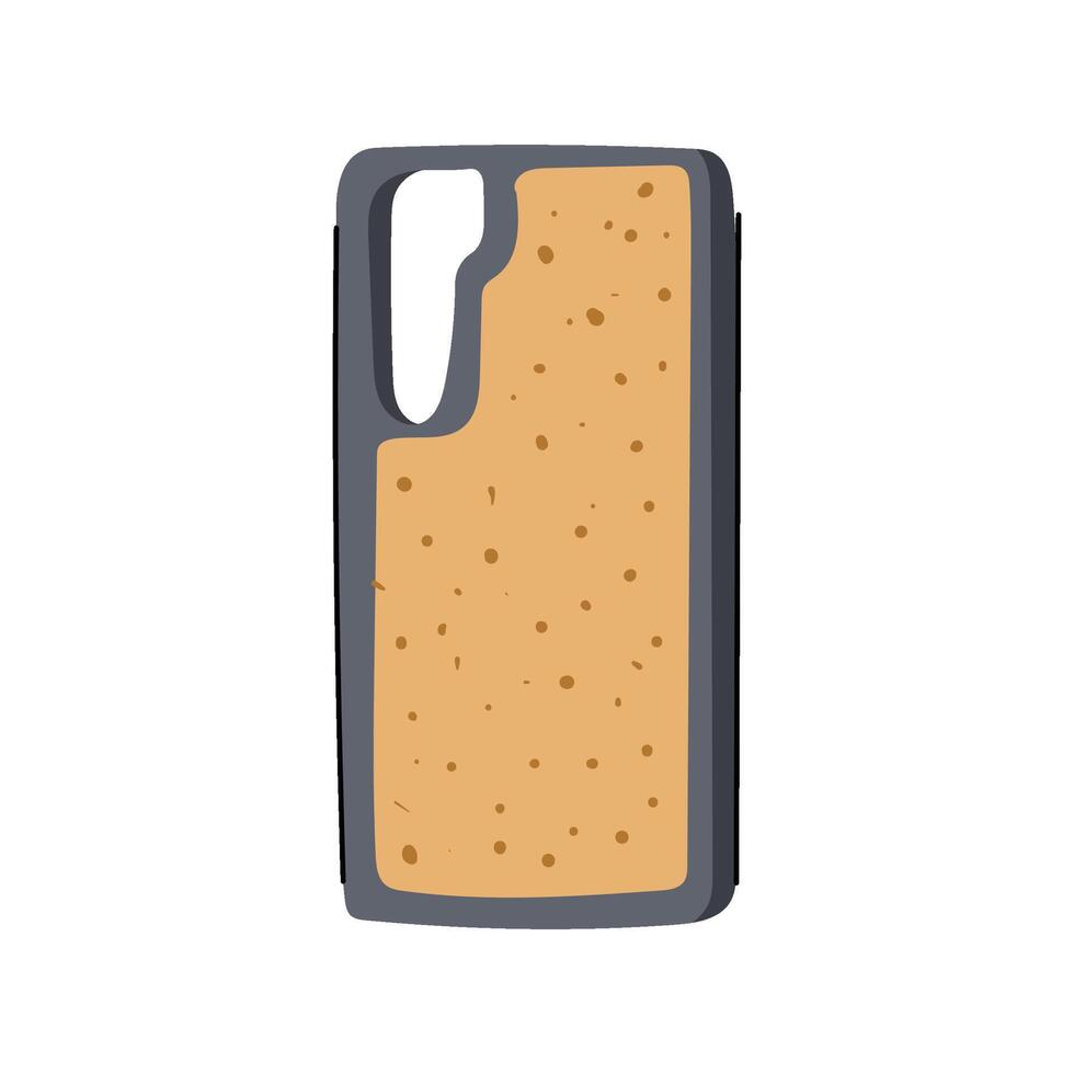 cork ecofriendly phone case cartoon element vector