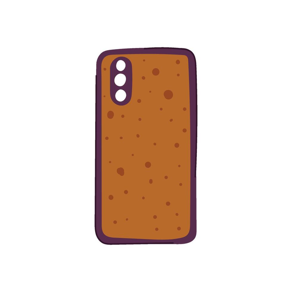cork durable phone case cartoon element vector