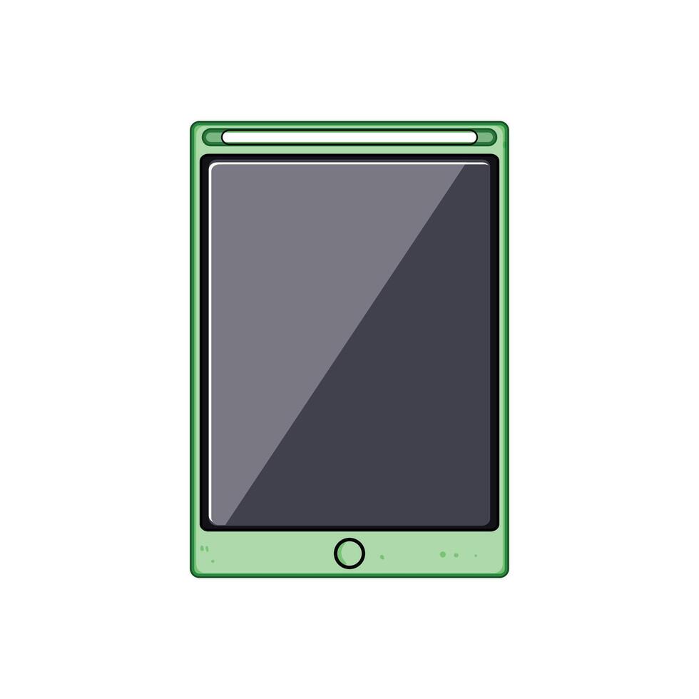 digital notetaking handwriting pad cartoon illustration vector