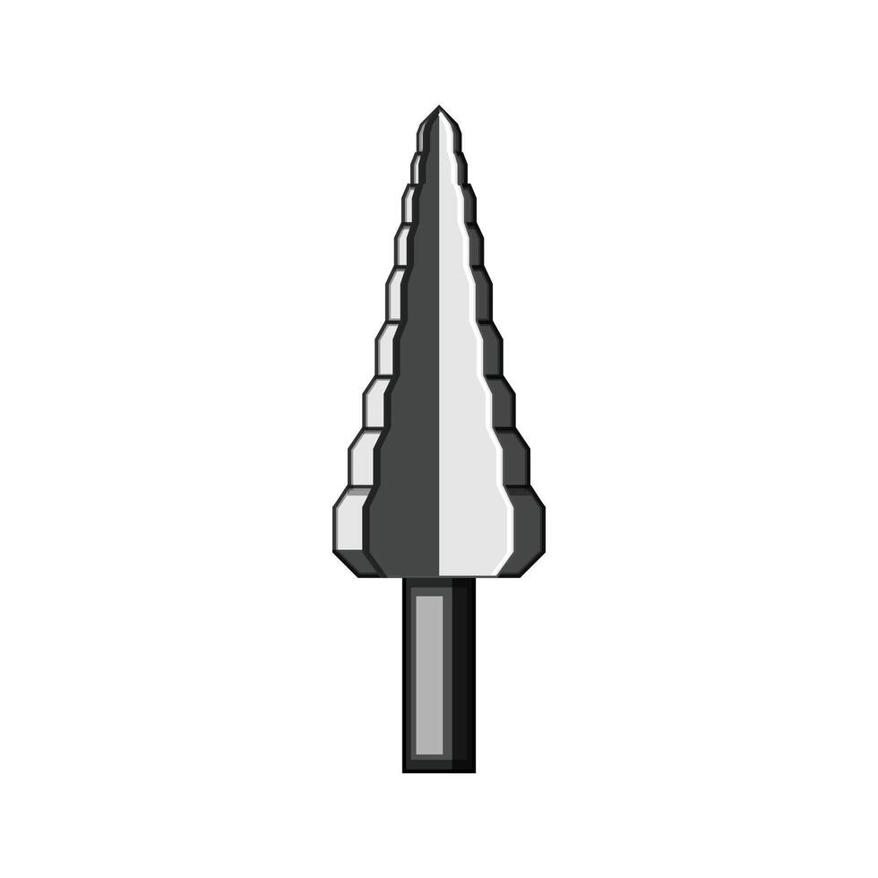 drill wood bit cartoon element vector