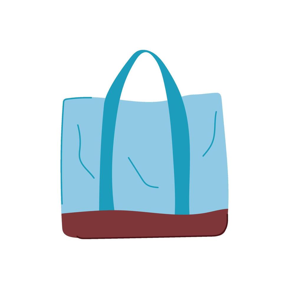 fabric washable grocery bag cartoon illustration vector