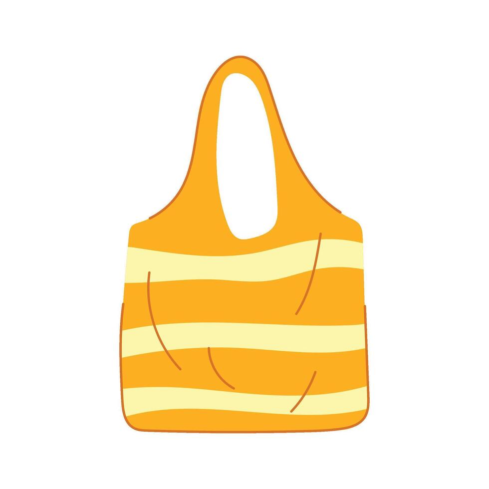 fabric durable grocery bag cartoon illustration vector