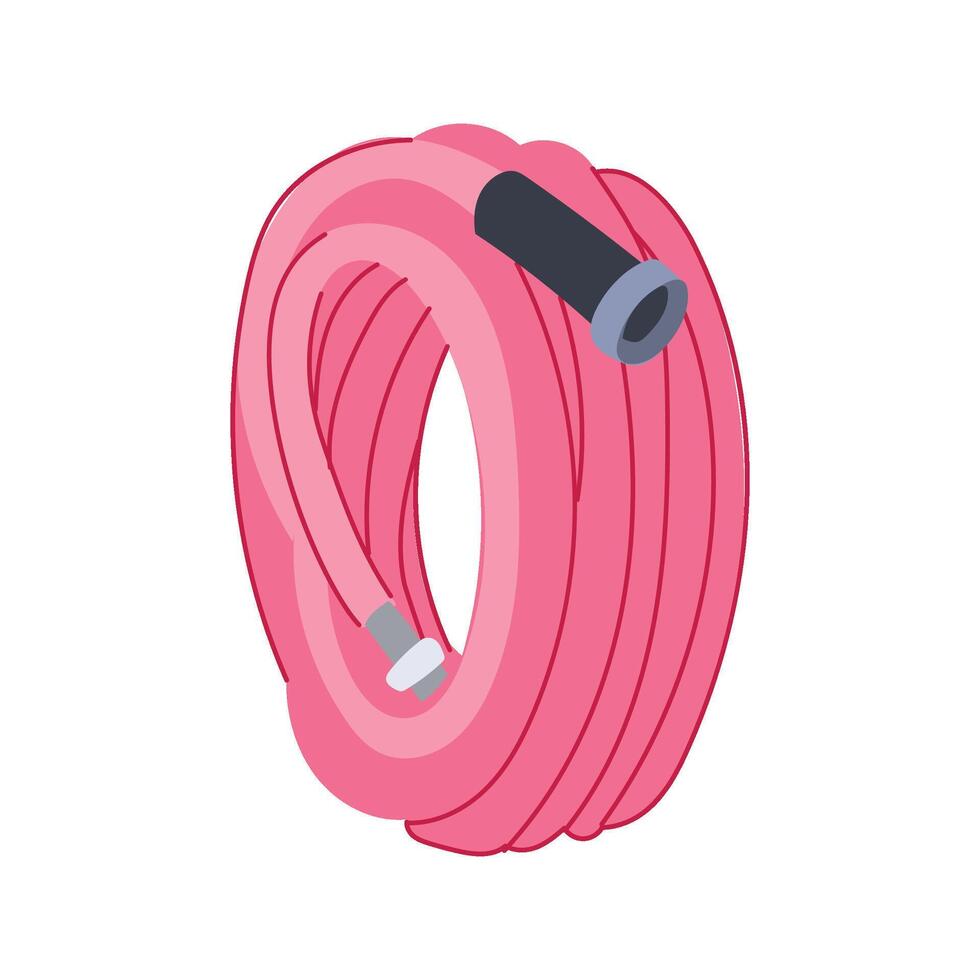 garden nozzle hose cartoon illustration vector