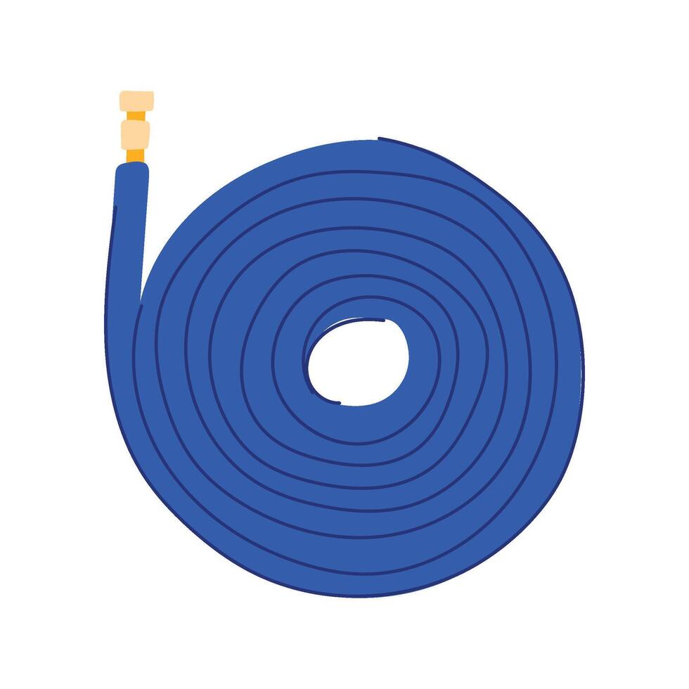 garden watering hose cartoon illustration vector