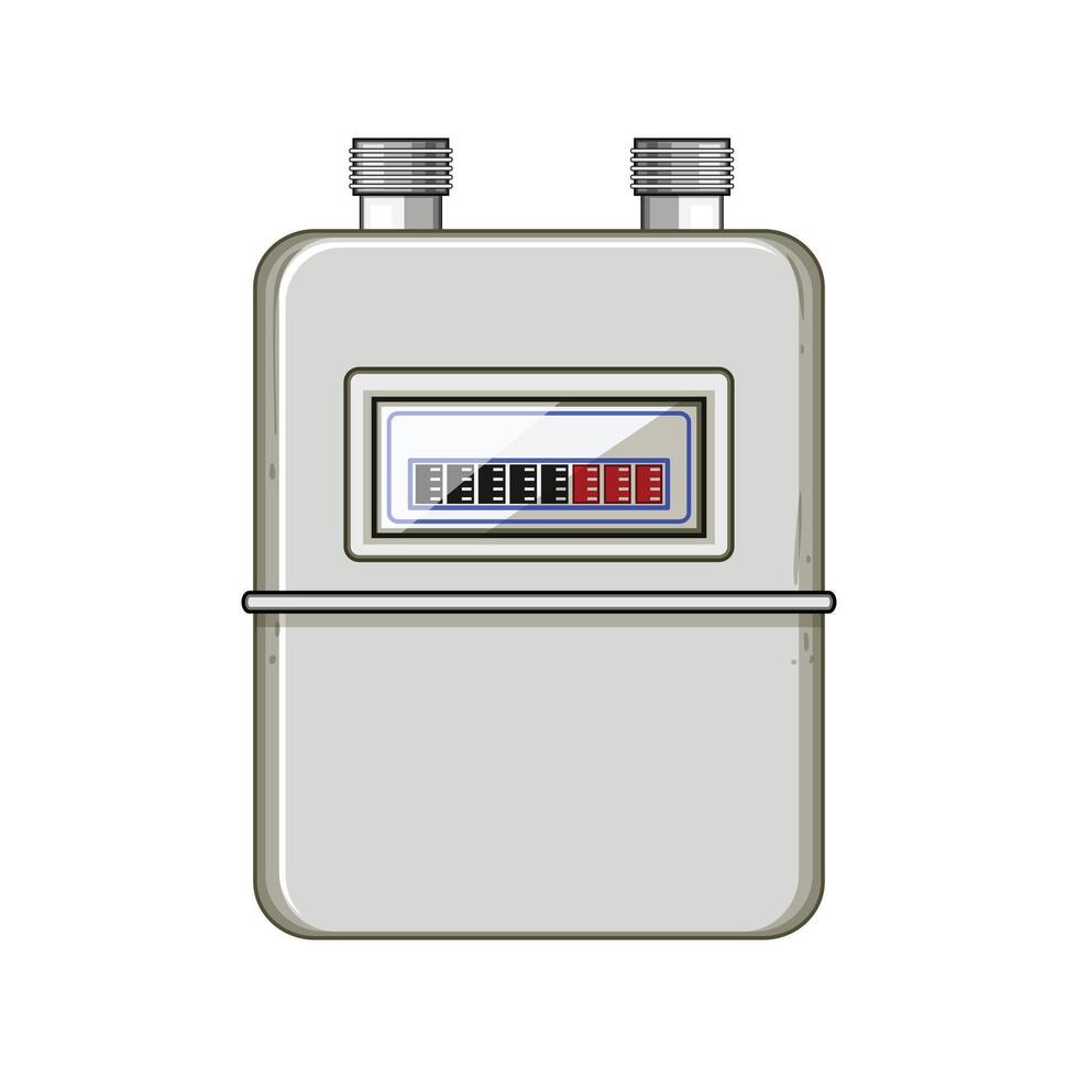 gas measurement meter cartoon illustration vector