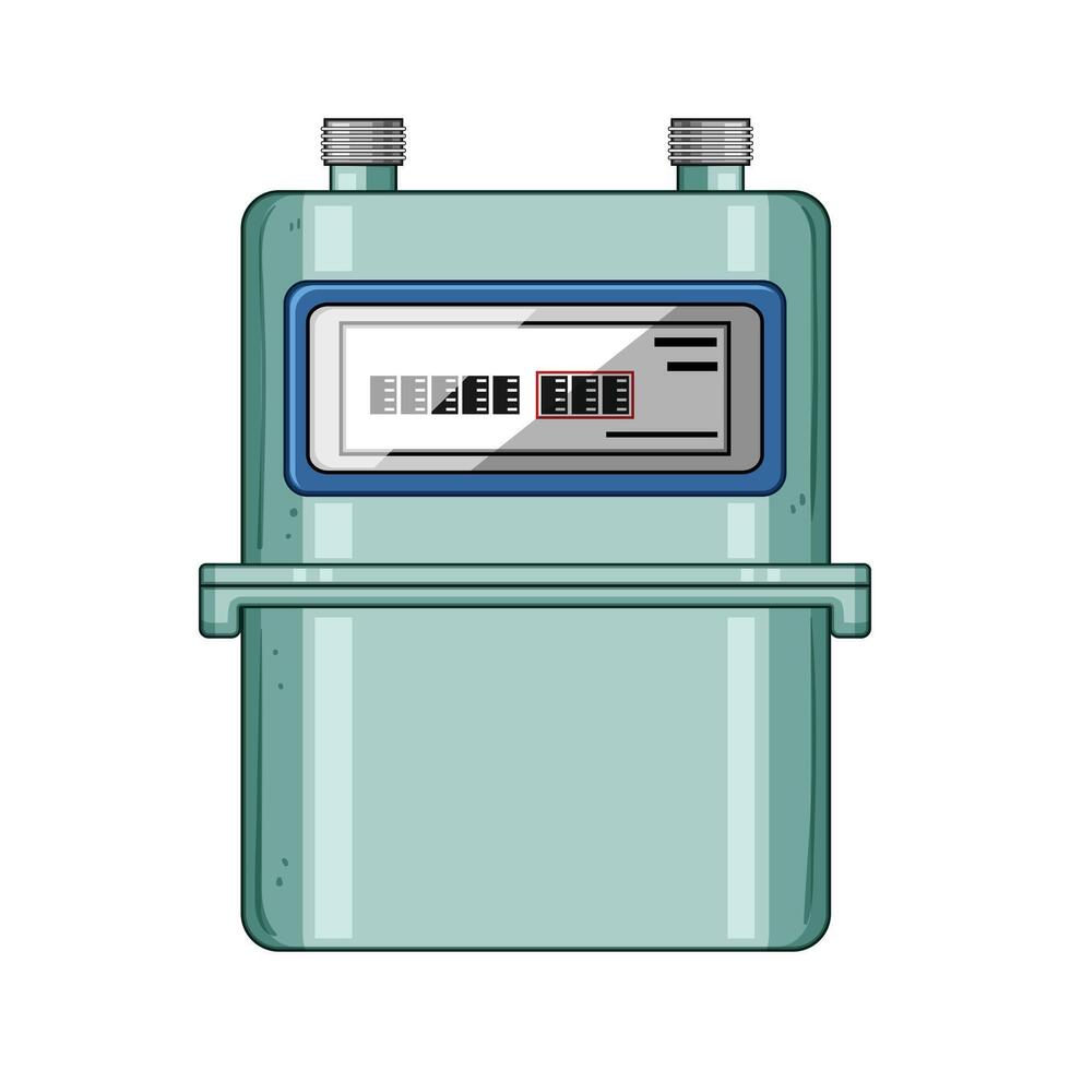 gas calibration meter cartoon illustration vector