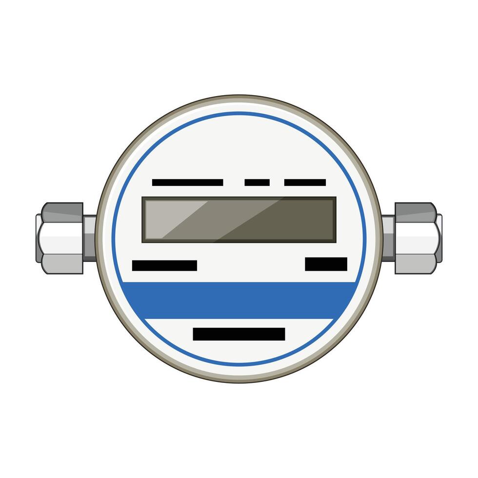 gas billing meter cartoon illustration vector