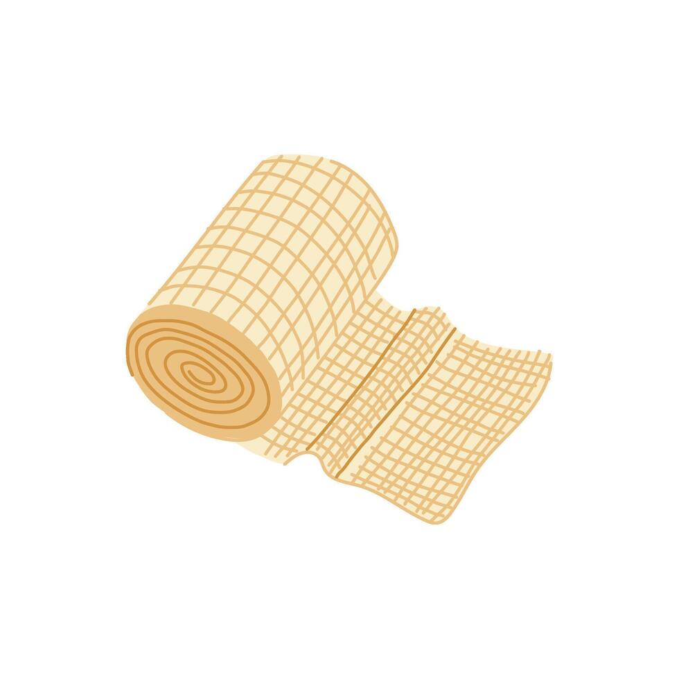 gauze dressing roll cartoon illustration vector