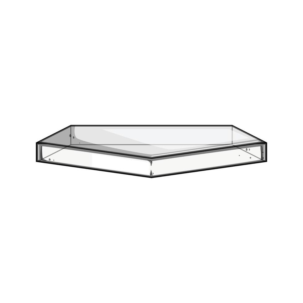 glass durable platform cartoon illustration vector