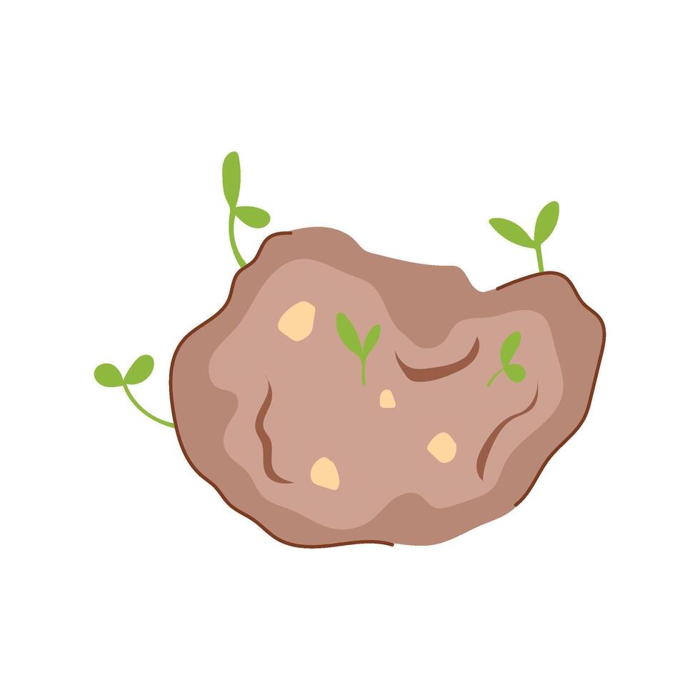 grass native seed bomb cartoon illustration vector