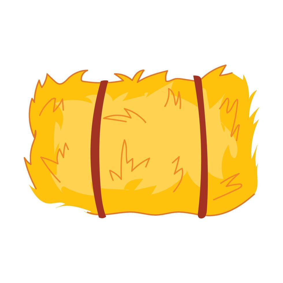 haystack straw cartoon illustration vector