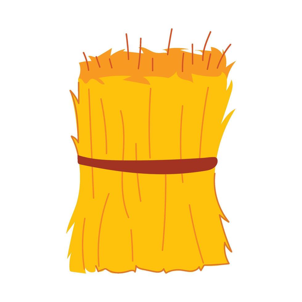 haystack farming cartoon illustration vector