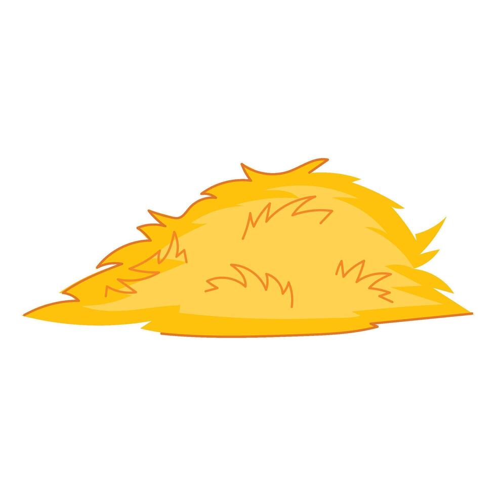 haystack grass cartoon illustration vector