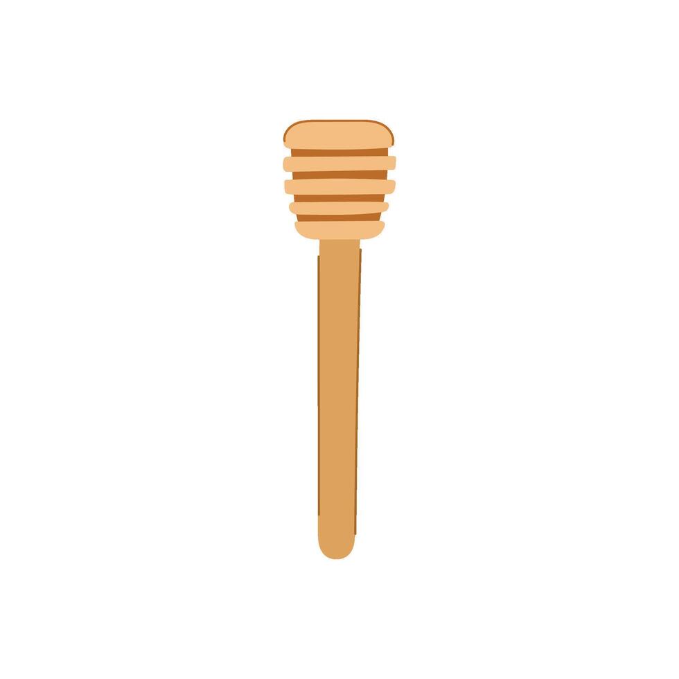 honey apiary dipper stick cartoon illustration vector
