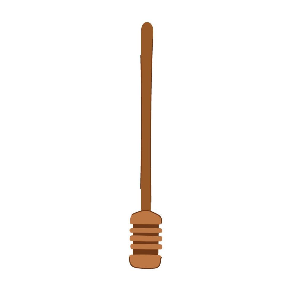 honey beekeeping dipper stick cartoon illustration vector