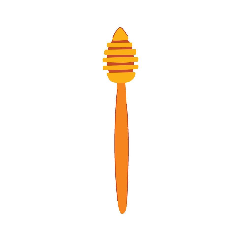 honey propolis dipper stick cartoon illustration vector