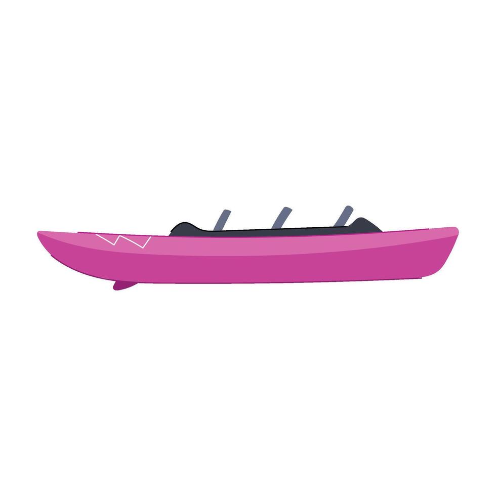 kayak touring cartoon illustration vector